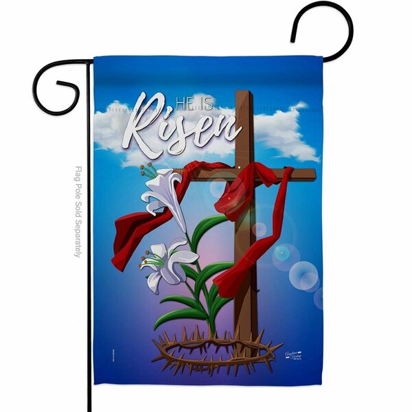 Patio Trasero G135157-BO Easter Cross Religious Faith Double-Sided Decorative Garden Flag, Multi Color PA3889008